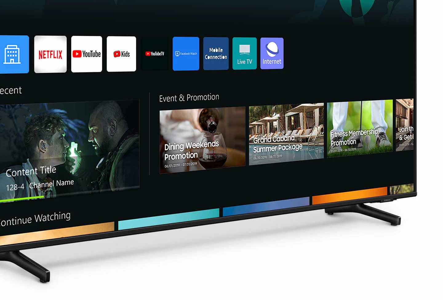 Samsung HBU800 4K Hospitality TV smart features